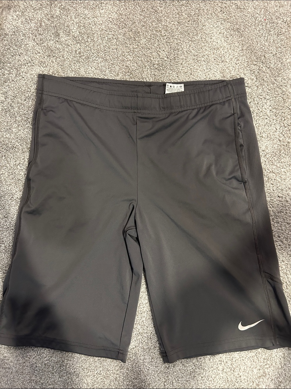 Nike gray Performance Training Shorts with Swoosh